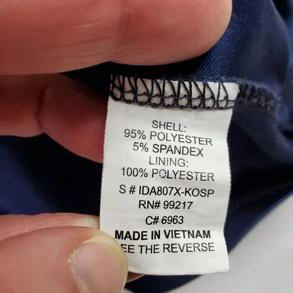 Moa Moa Dress Women Plus 2X Navy Blue Floral Bell Sleeve Lace Trim Lined Boho - Picture 7 of 13